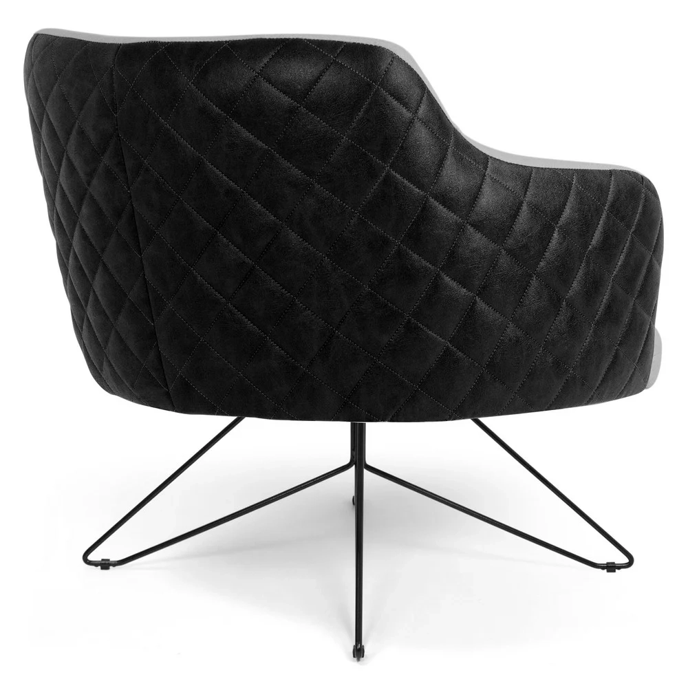 Kit 2 Poltronas Decorativas Jade Base Orby Fixa Corano C-05 Lona C-315 Cinza Claro - Domi