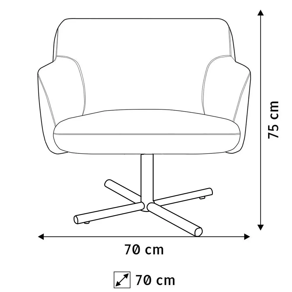 Kit 02 Poltronas Decorativas Jade Base Xis Giratória C-416 Corano Tressê Linho Cinza Escuro - Domi