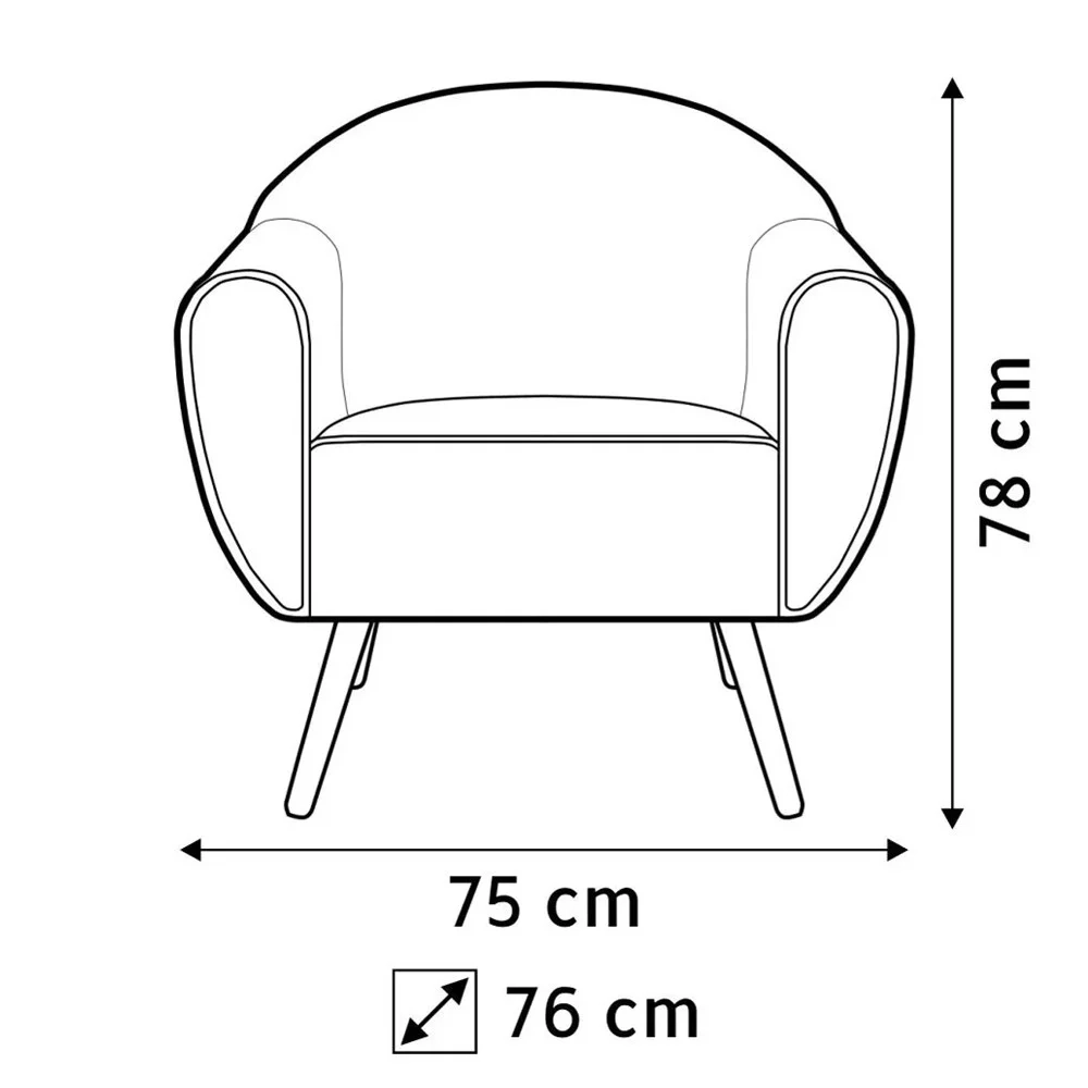 Kit 02 Poltronas Decorativas Nina Pés Palito Madeira C-416 Linho Cinza Escuro - Domi