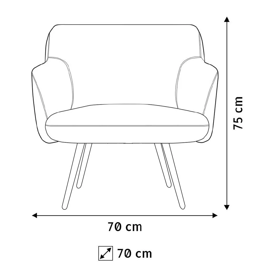 Kit 2 Poltronas Decorativas Pés Palito Madeira Jade Corano C-05 Linho D-315 Cinza Claro - Domi