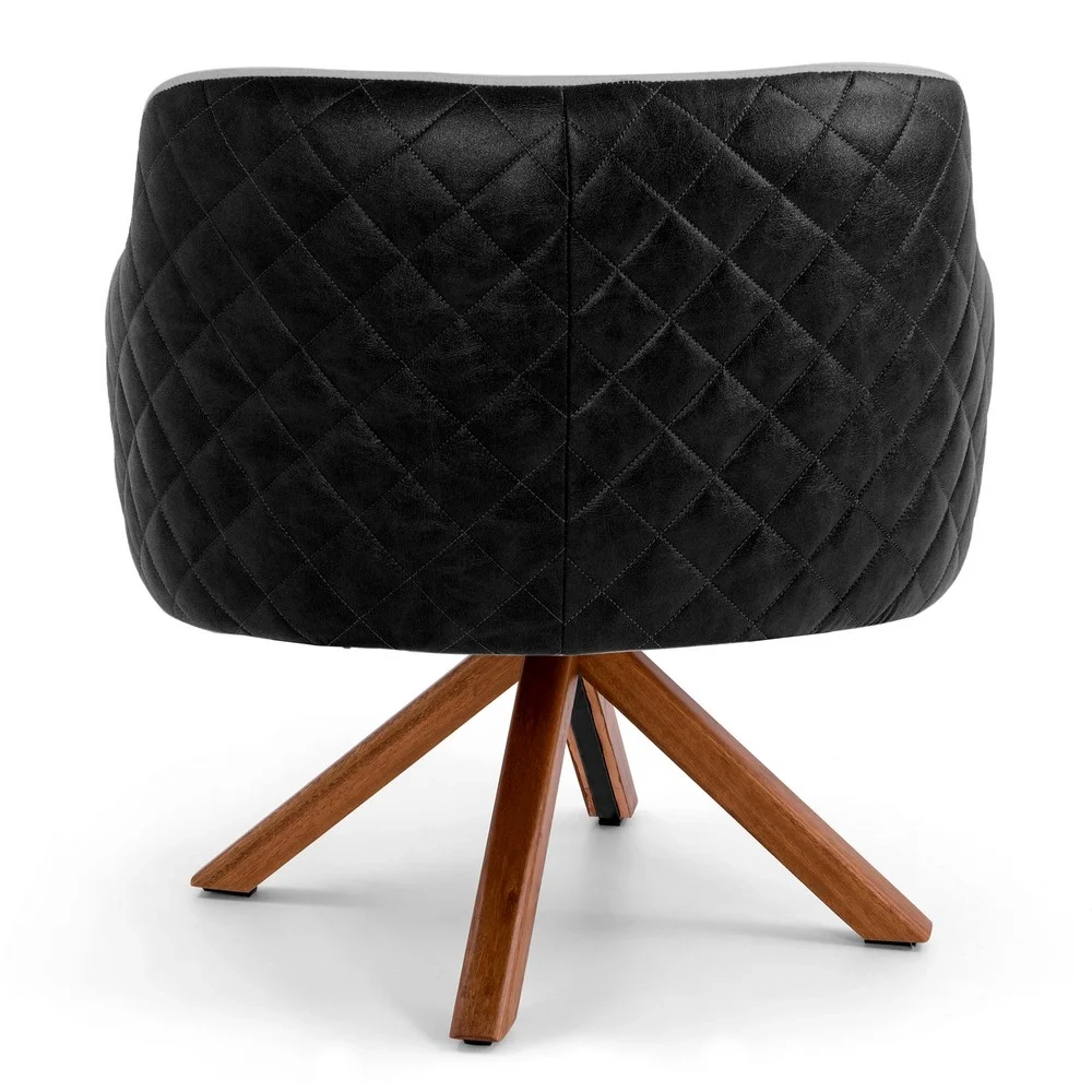 Kit 2 Poltronas Decorativas Jade Base Giromad Corano C-05 Lona D-315 Cinza Claro - Domi