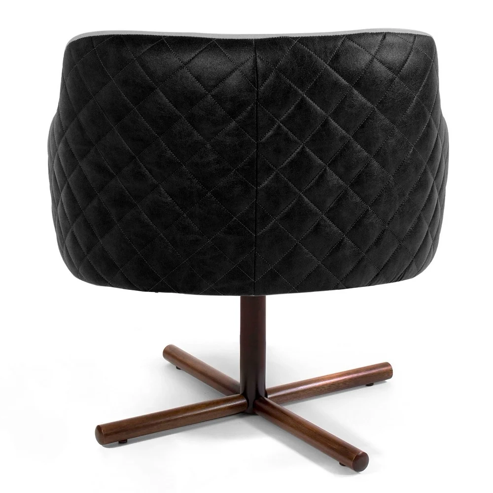 Kit 2 Poltronas Decorativas Base Giratória Xis Jade Corano C-05 Linho D-315 Cinza Claro - Domi