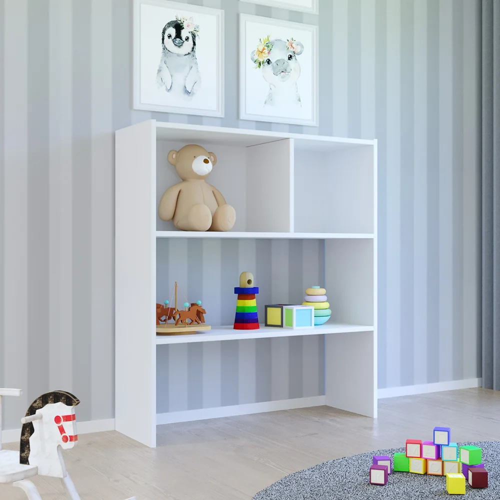 Estante Infantil Organizadora Com Nichos Susie Branco - Lumil Móveis