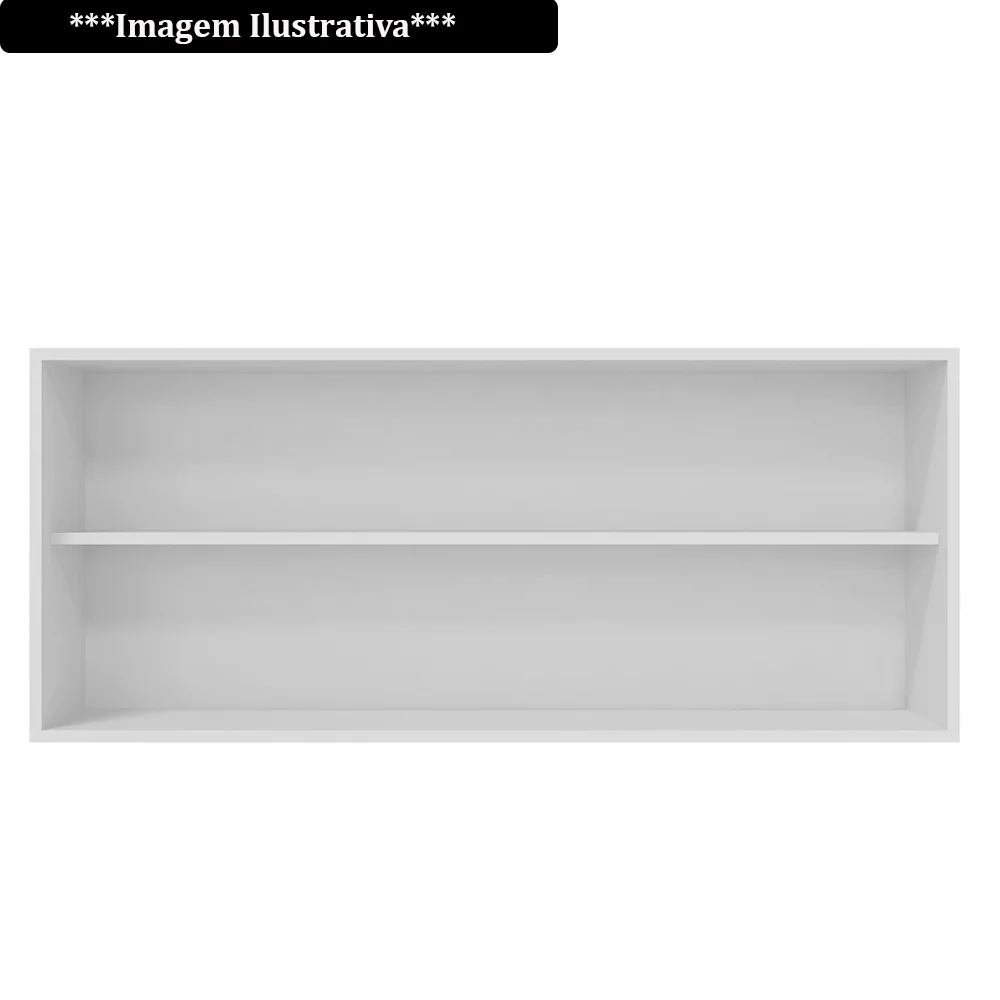 Armário Aéreo de Cozinha 3 Portas 120cm Andréia Branco - AJL Móveis