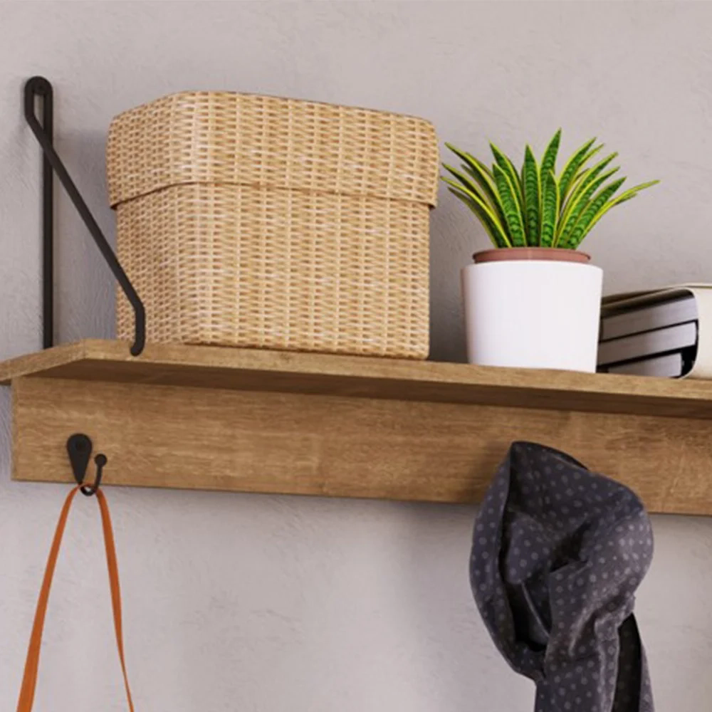 Prateleira Decorativa Multiuso Estilo Industrial  Tube Vermont/Preto - Artesano