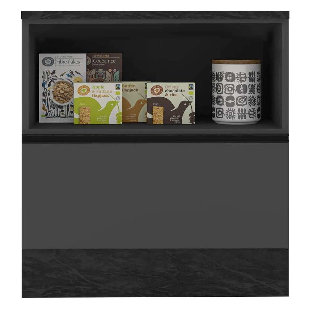 Balcão de Cozinha Cooktop 80cm Grace Grafite Z44            - Mpozenato