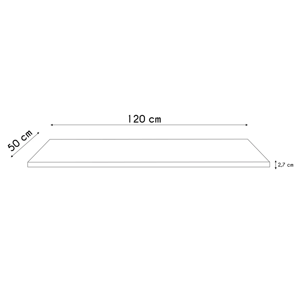 Tampo Para Balcão de Cozinha 120cm MDP Grace Carvalho Oak Z44 - Mpozenato