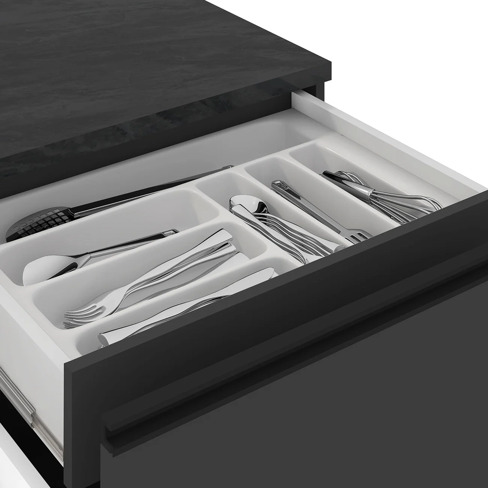 Balcão de Cozinha Para Pia 120cm Grace Grafite Z44          - Mpozenato