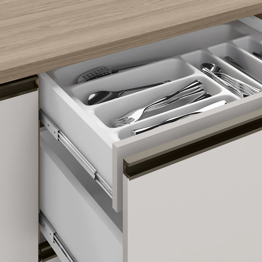 Balcão de Cozinha e Tampo 120cm Grace Carvalho Oak/Off White Z44 - Mpozenato