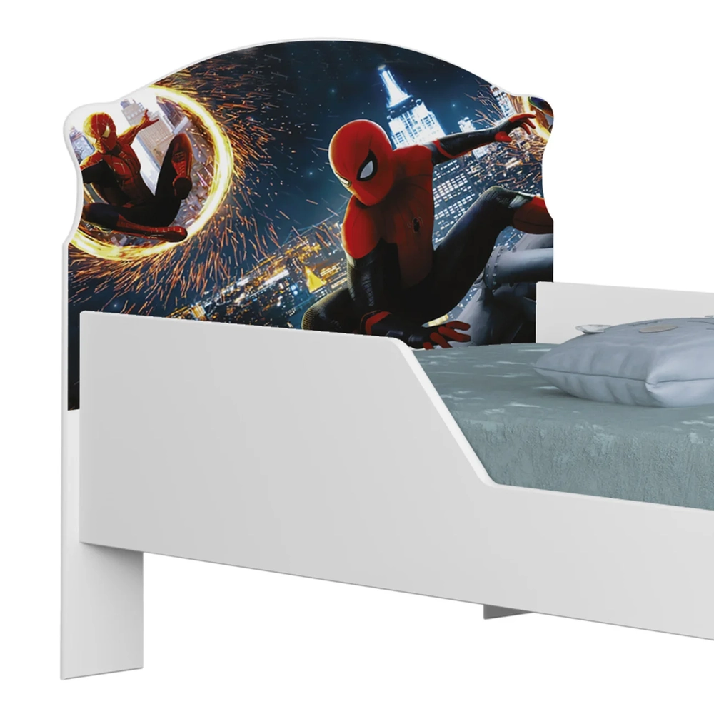 Mini Cama Infantil 148x68cm Proteção Lateral Herói Aranha Z53 - Mpozenato