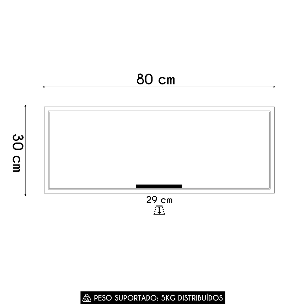Armário Aéreo Basculante 80cm Nala Freijó UV/Off Acetinado Z44 - Mpozenato