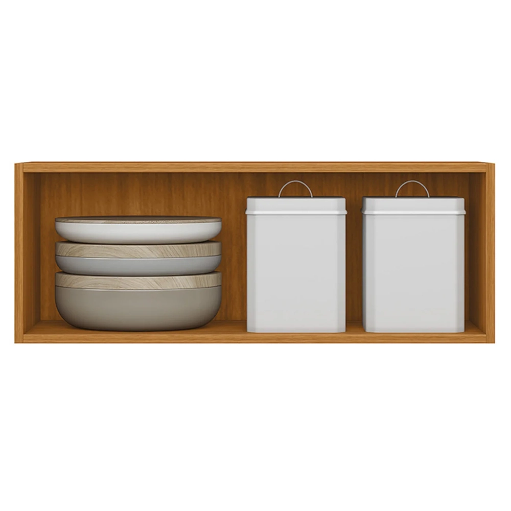 Armário Aéreo Basculante 80cm Nala Freijó UV/Off Acetinado Z44 - Mpozenato