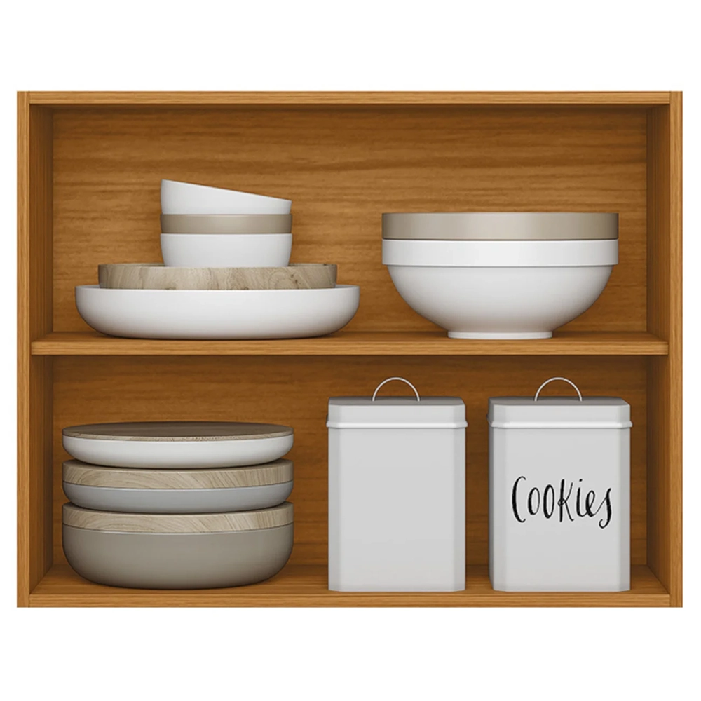 Armário de Cozinha Aéreo 80cm Nala Freijó UV/Off Acetinado Z44 - Mpozenato