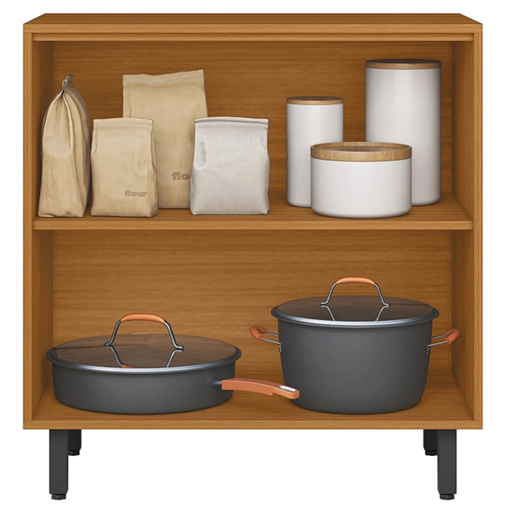 Balcão de Cozinha Cooktop 80cm Nala Freijó UV/Off Acetinado Z44 - Mpozenato