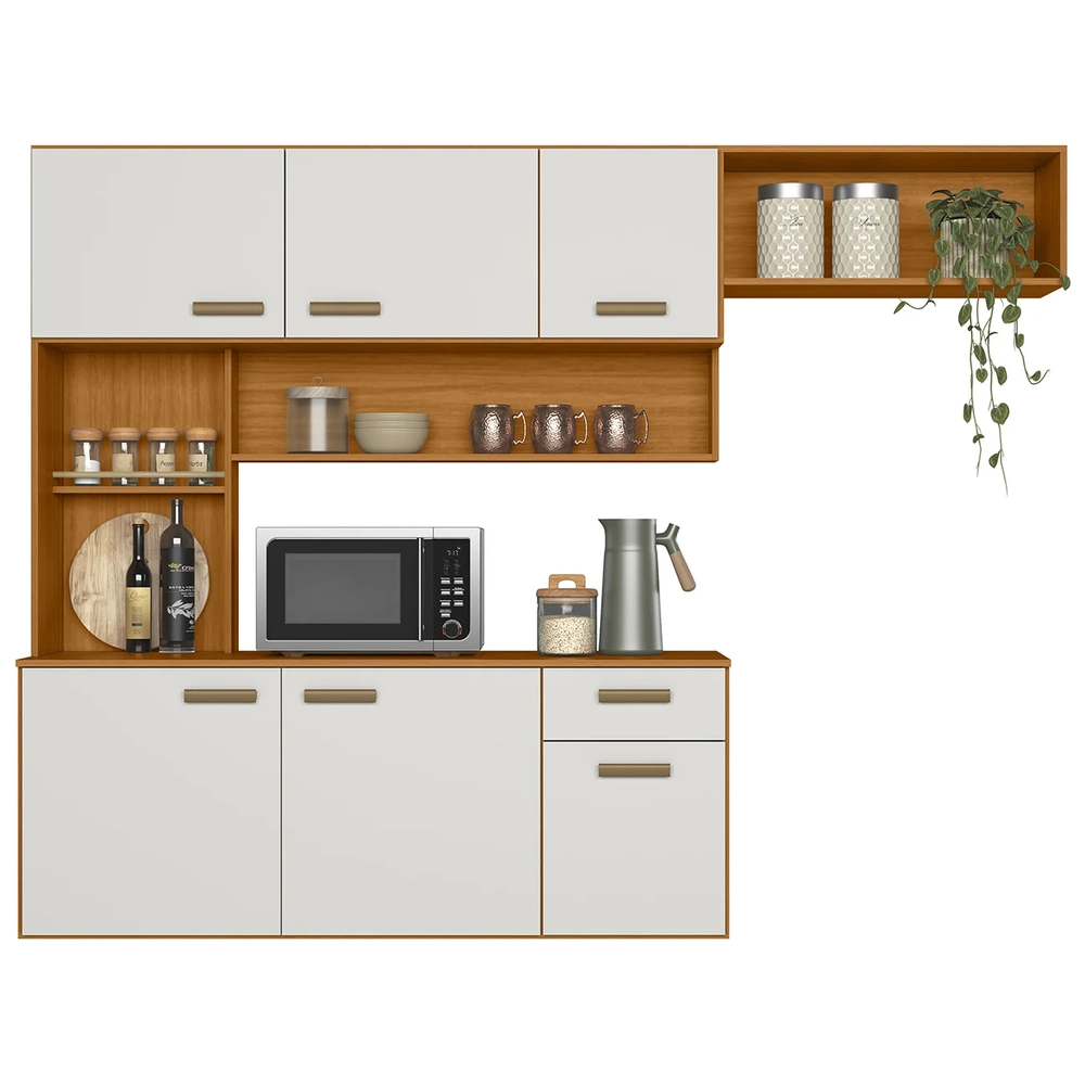 Cozinha Suspensa Lilian Freijó UV/Off Acetinado Z44         - Mpozenato