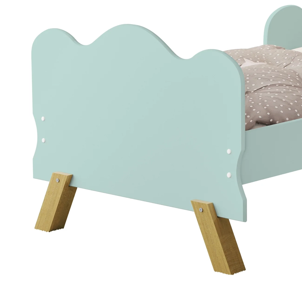 Mini Cama Infantil 148x68cm Proteção Lateral Vivi Menta Z53 - Mpozenato