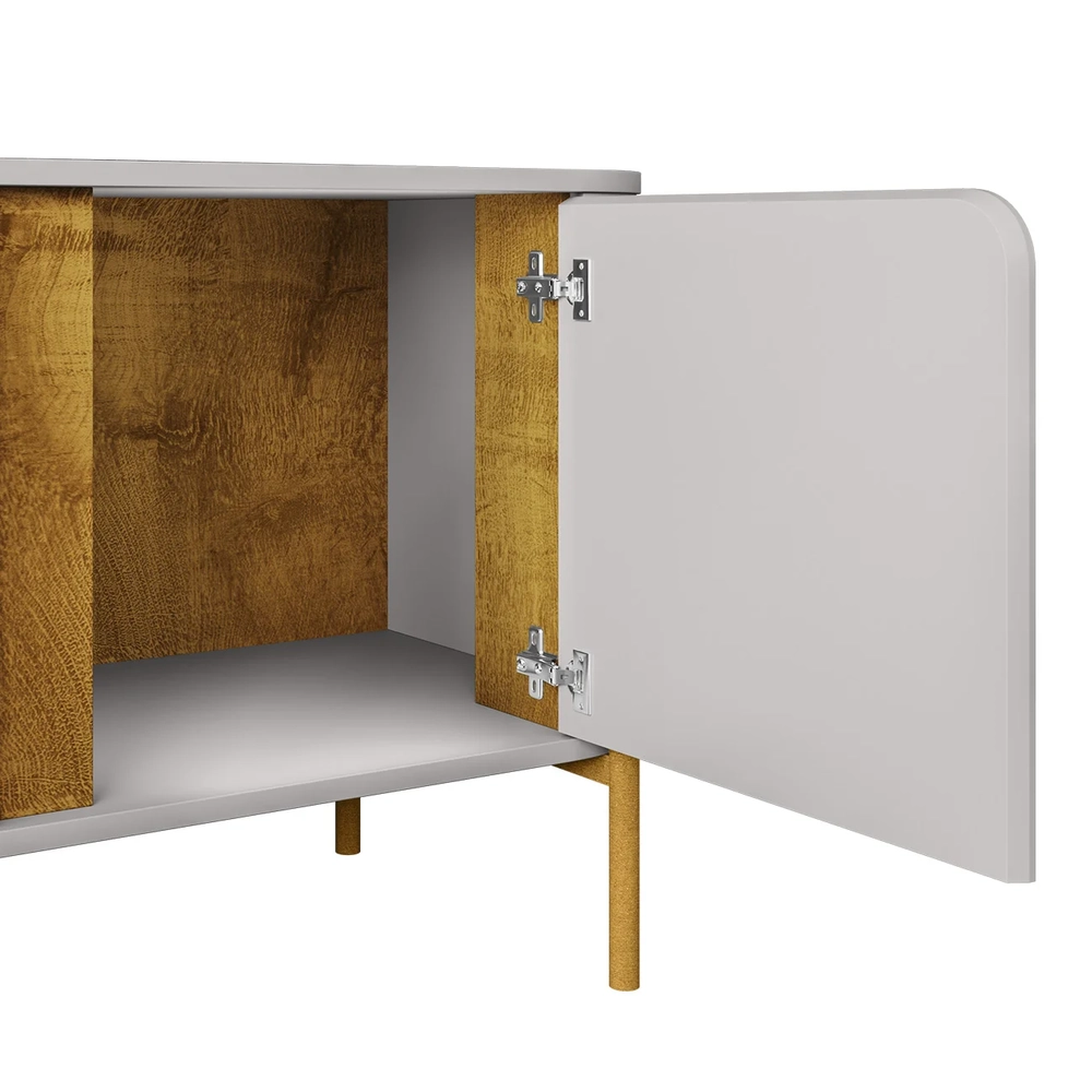 Rack Bancada Para TV 75 Pol 180cm Ricky Off/Naturalle B02   - Mpozenato