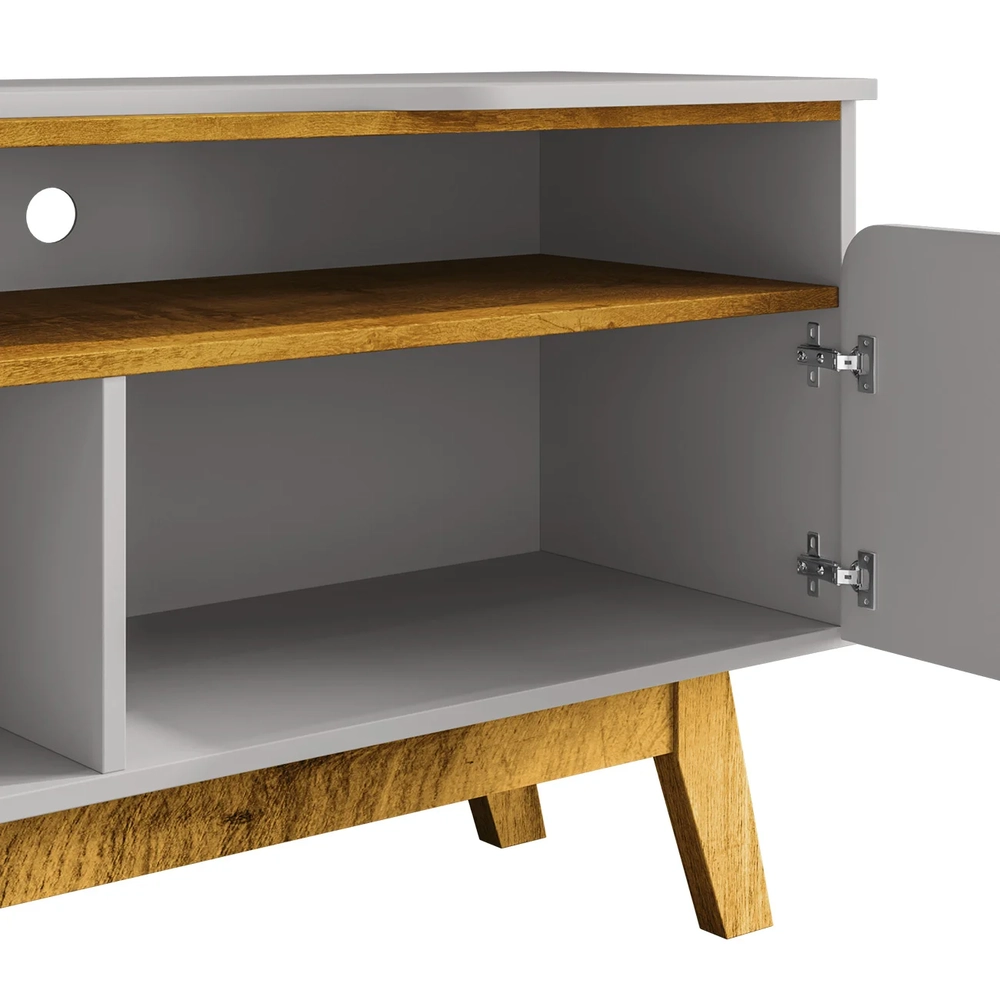 Rack Bancada Para TV 75 Pol 180cm Rita Off/Naturalle B02    - Mpozenato