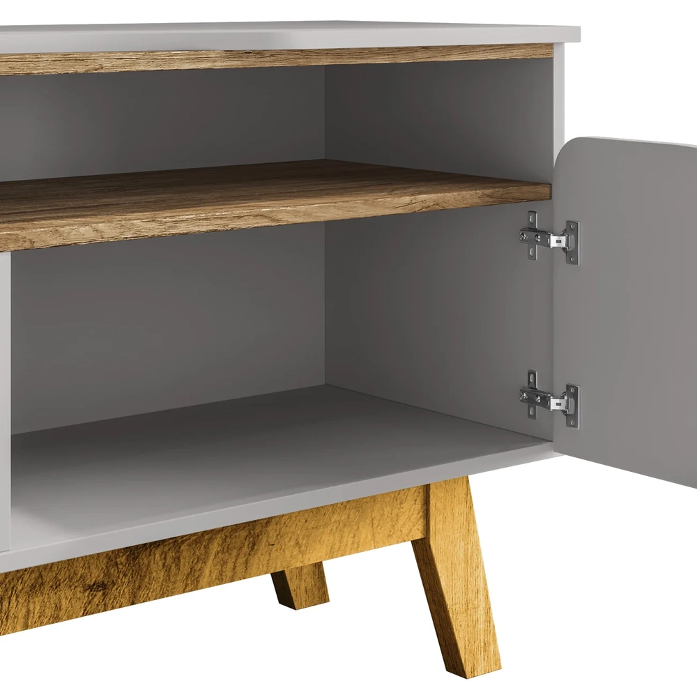 Rack Bancada Para TV 75 Pol 180cm Rita Off/Cinamomo B02     - Mpozenato