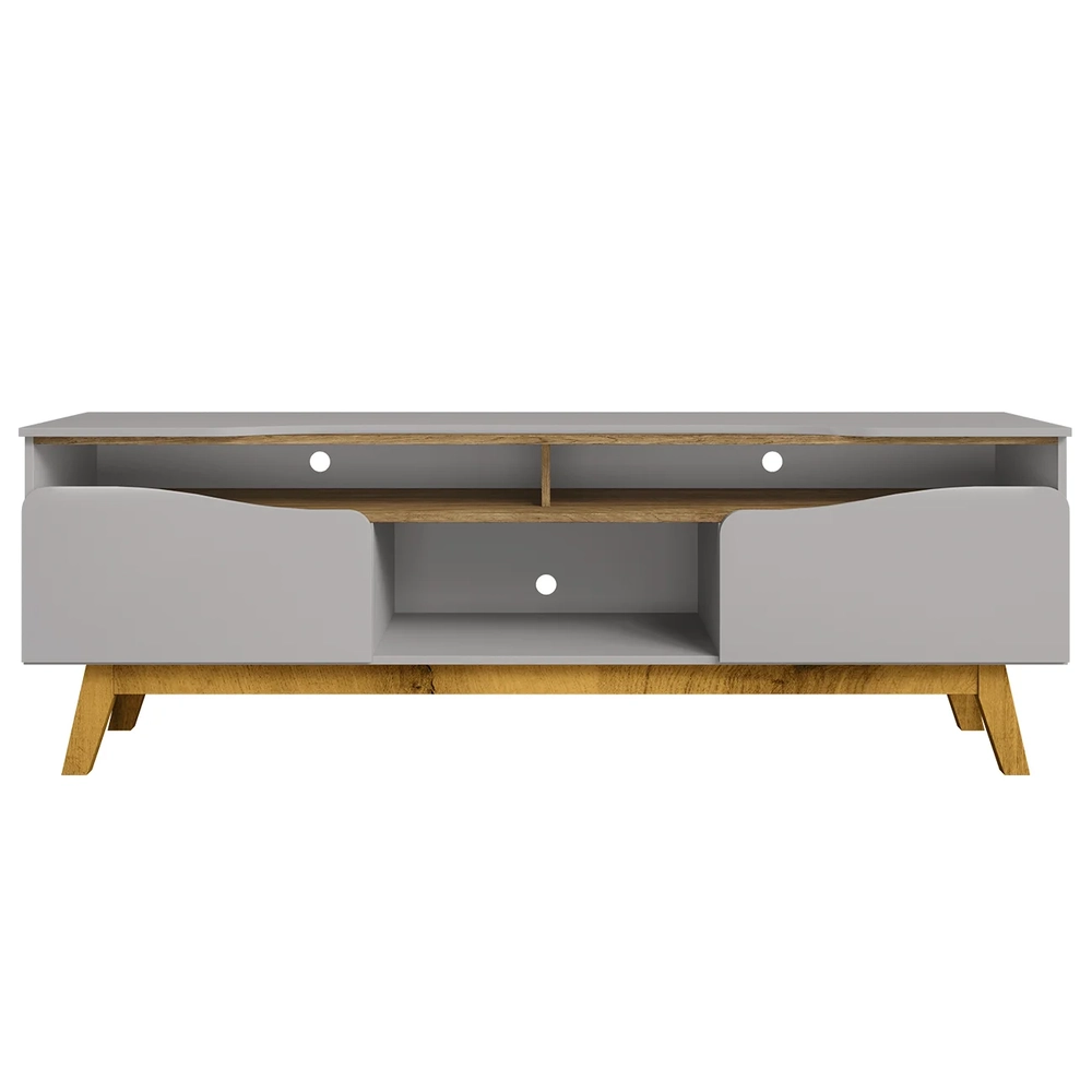 Rack Bancada Para TV 75 Pol 180cm Rita Off/Cinamomo B02     - Mpozenato