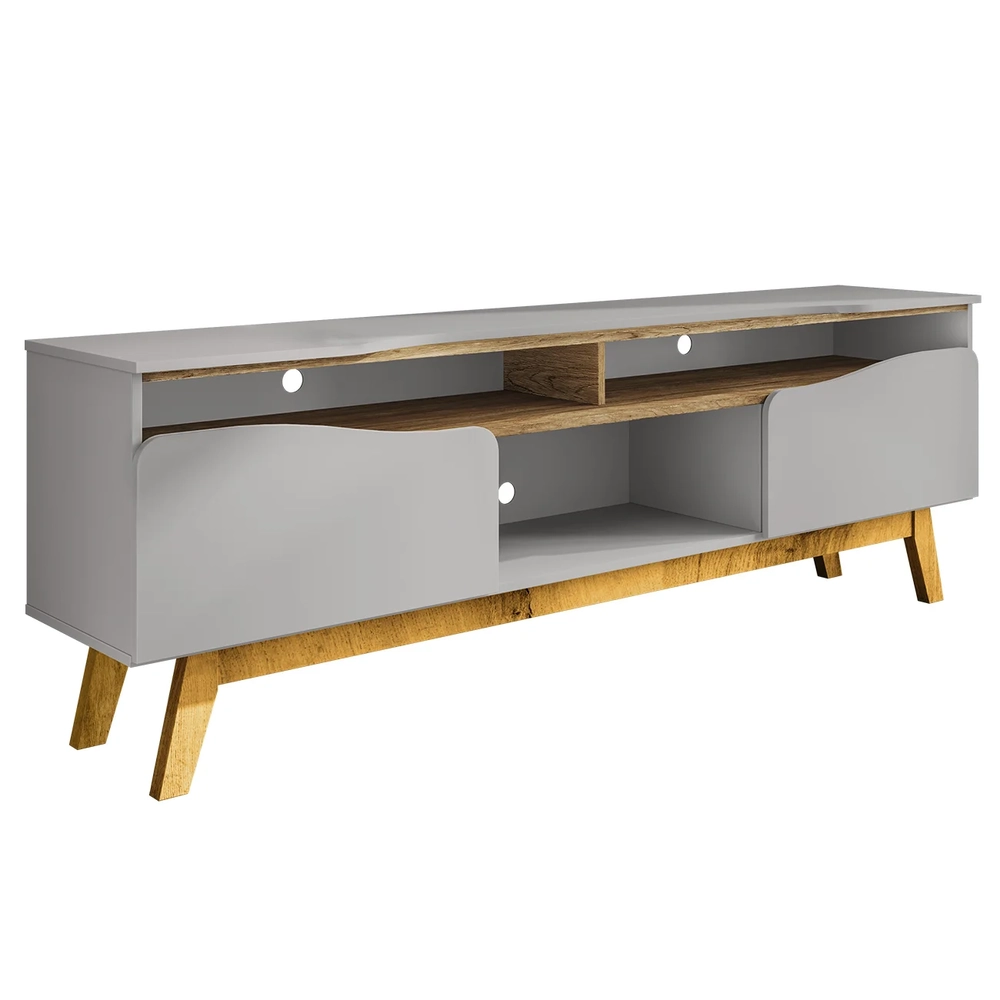 Rack Bancada Para TV 75 Pol 180cm Rita Off/Cinamomo B02     - Mpozenato