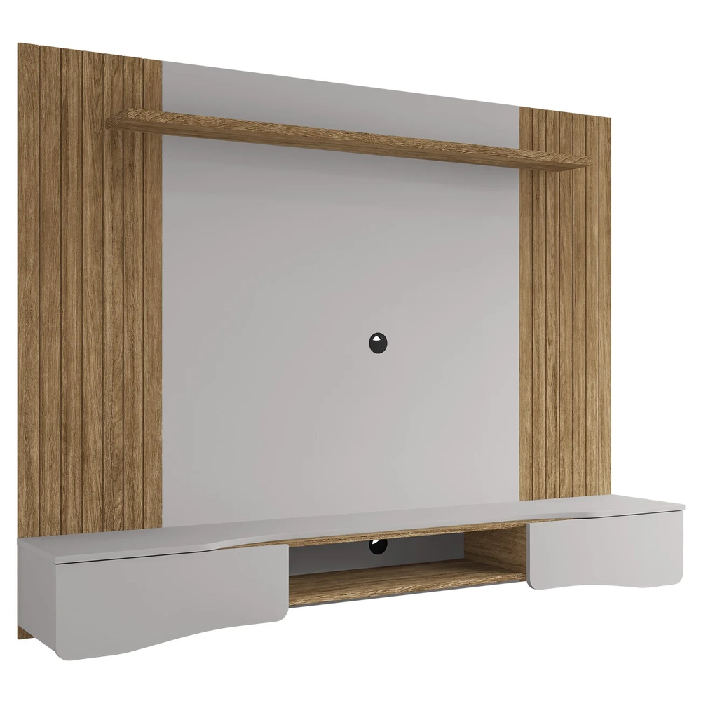 Painel TV 65 Pol e Bancada Suspensa 177cm Ivai Cinamomo/Off B02 - Mpozenato