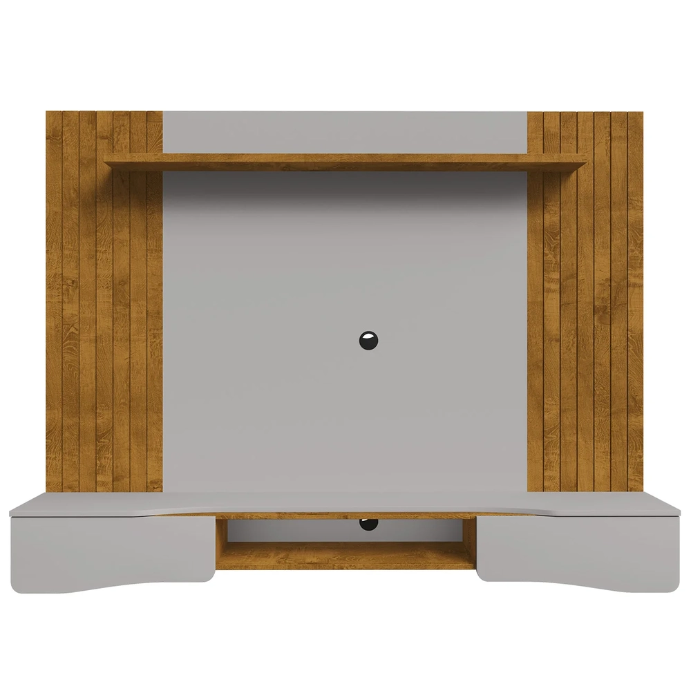 Painel TV 65 Pol e Bancada Suspensa 177cm Ivai Naturalle/Off B02 - Mpozenato