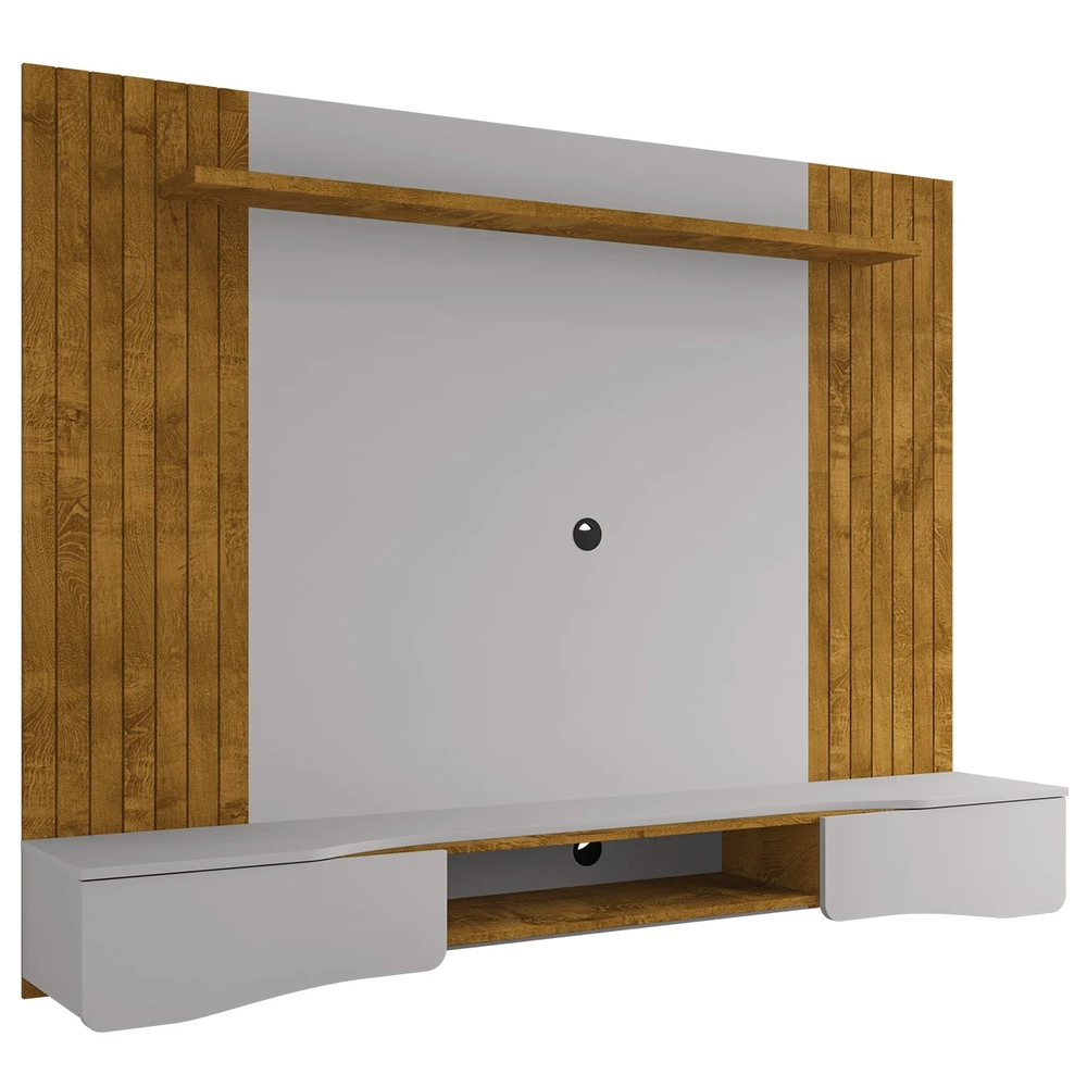 Painel TV 65 Pol e Bancada Suspensa 177cm Ivai Naturalle/Off B02 - Mpozenato
