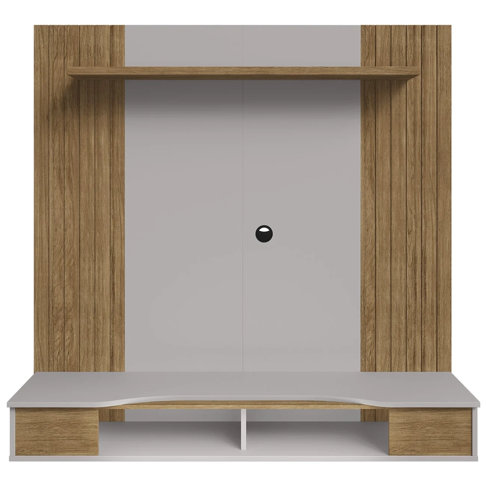 Painel TV 55 Pol e Bancada Suspensa 136cm Foz Cinamomo/Off B02 - Mpozenato