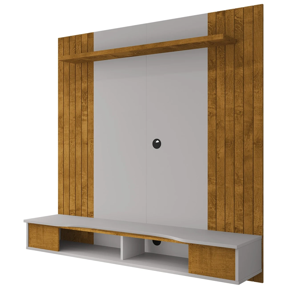 Painel TV 55 Pol e Bancada Suspensa 136cm Foz Naturalle/Off B02 - Mpozenato