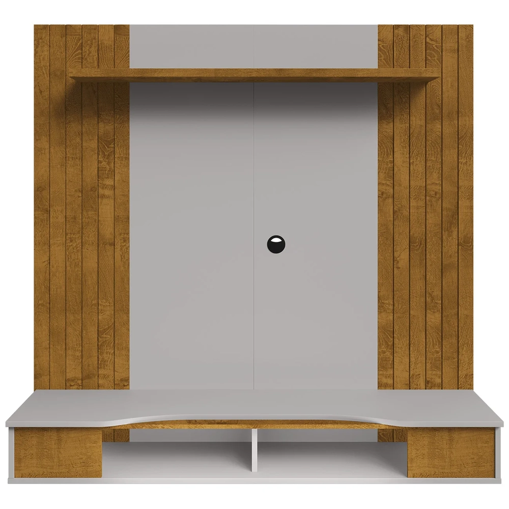 Painel TV 55 Pol e Bancada Suspensa 136cm Foz Naturalle/Off B02 - Mpozenato