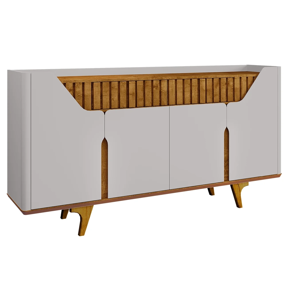 Buffet Aparador Sala de Estar 180cm Zayn Off/Naturalle B02  - Mpozenato