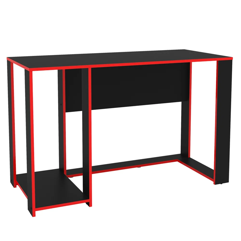 Mesa Para Computador Notebook Desk Game Singapura Preto/Vermelho - Politorno