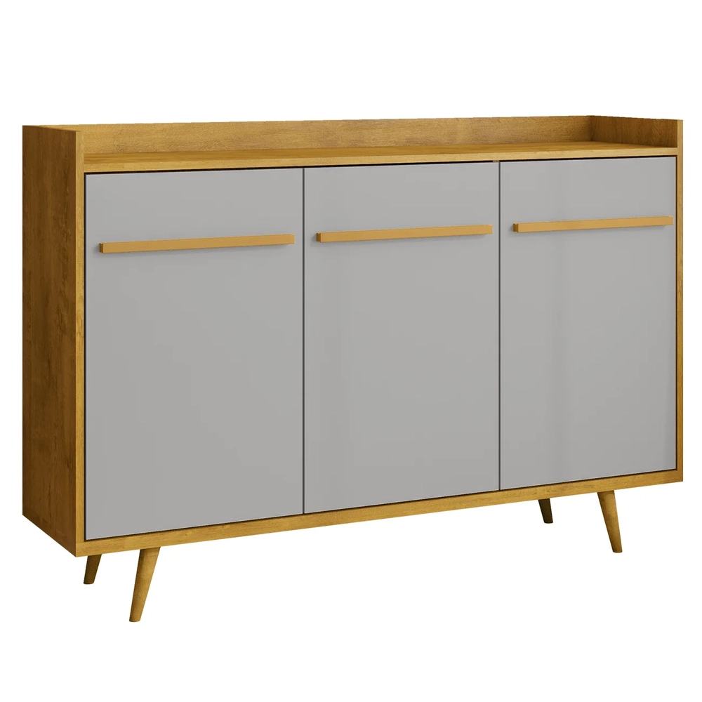 Buffet Aparador Sala de Estar 135cm Nick Naturalle/Off B02  - Mpozenato