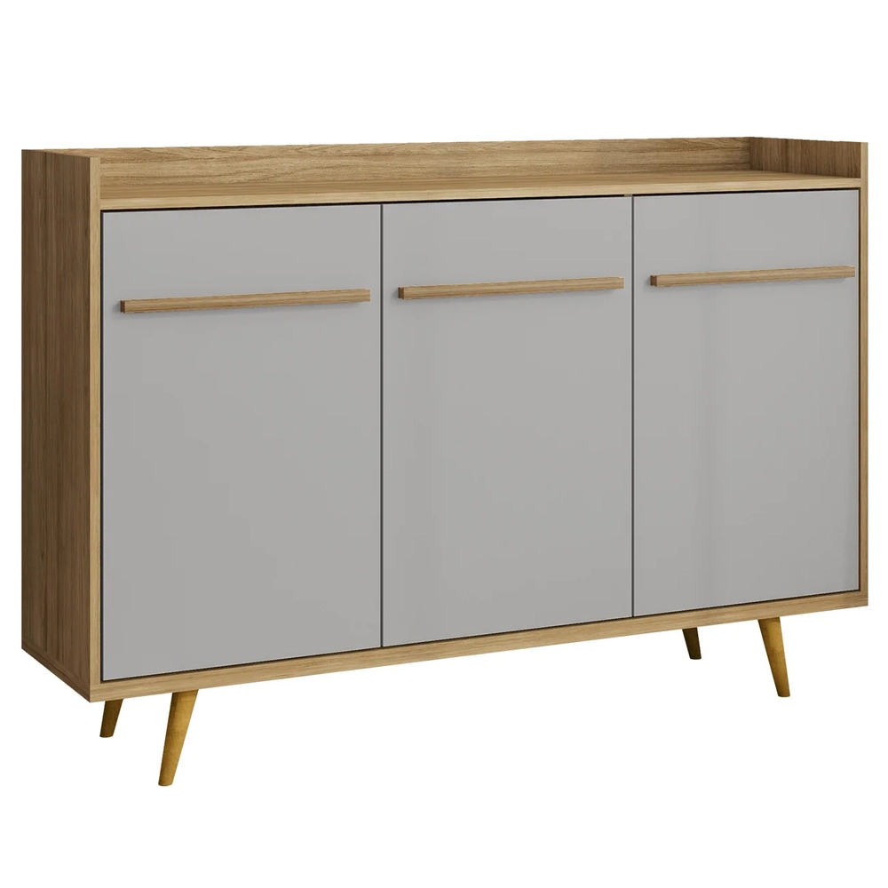 Buffet Aparador Sala de Estar 135cm Nick Cinamomo/Off B02   - Mpozenato