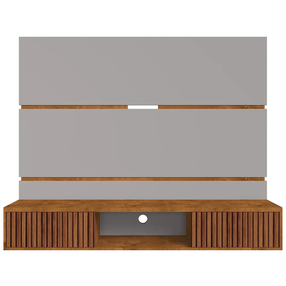 Painel TV 65 Pol Bancada Suspensa 160cm Âmbar Off/Naturalle - Bechara