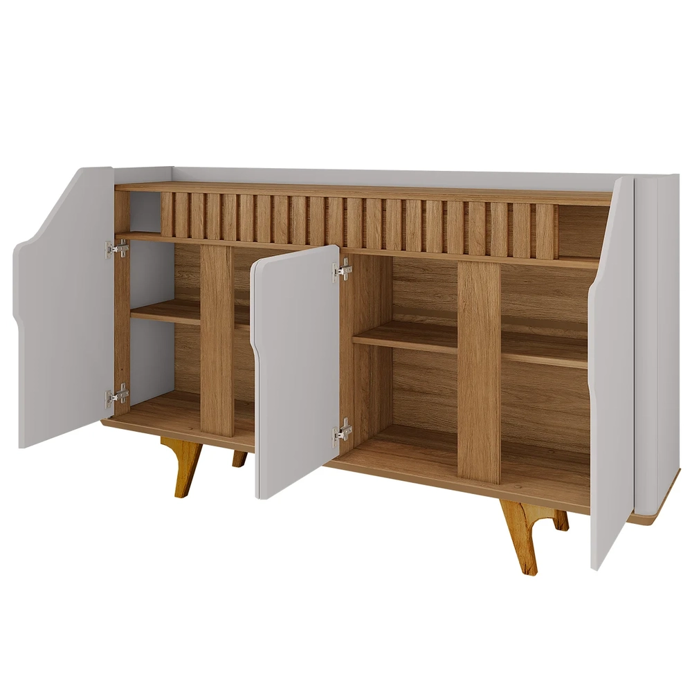 Buffet Aparador Sala de Estar 160cm Melissa Off/Cinamomo B02 - Mpozenato