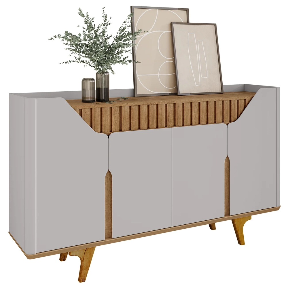Buffet Aparador Sala de Estar 160cm Melissa Off/Cinamomo B02 - Mpozenato