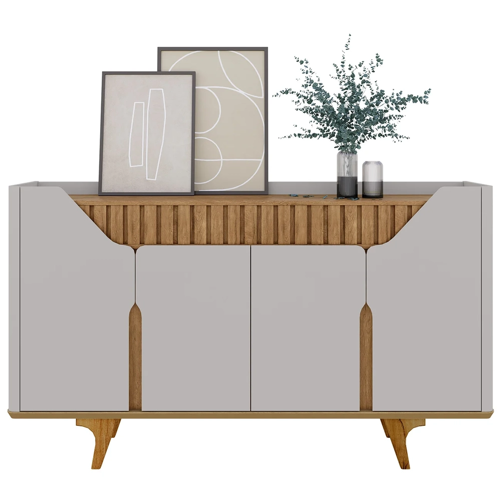 Buffet Aparador Sala de Estar 160cm Melissa Off/Cinamomo B02 - Mpozenato