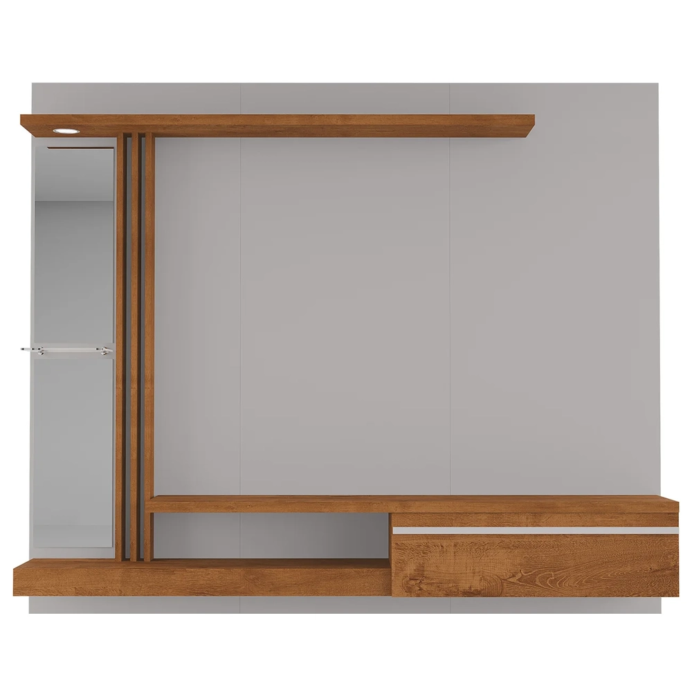 Painel TV 55 Pol Bancada Suspensa 160cm Denver Off/Naturalle - Bechara