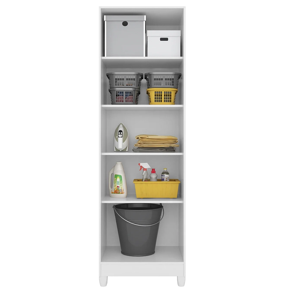 Armário Multiuso Lavanderia 55cm 2 Portas Staxx Branco Z17   - Mpozenato