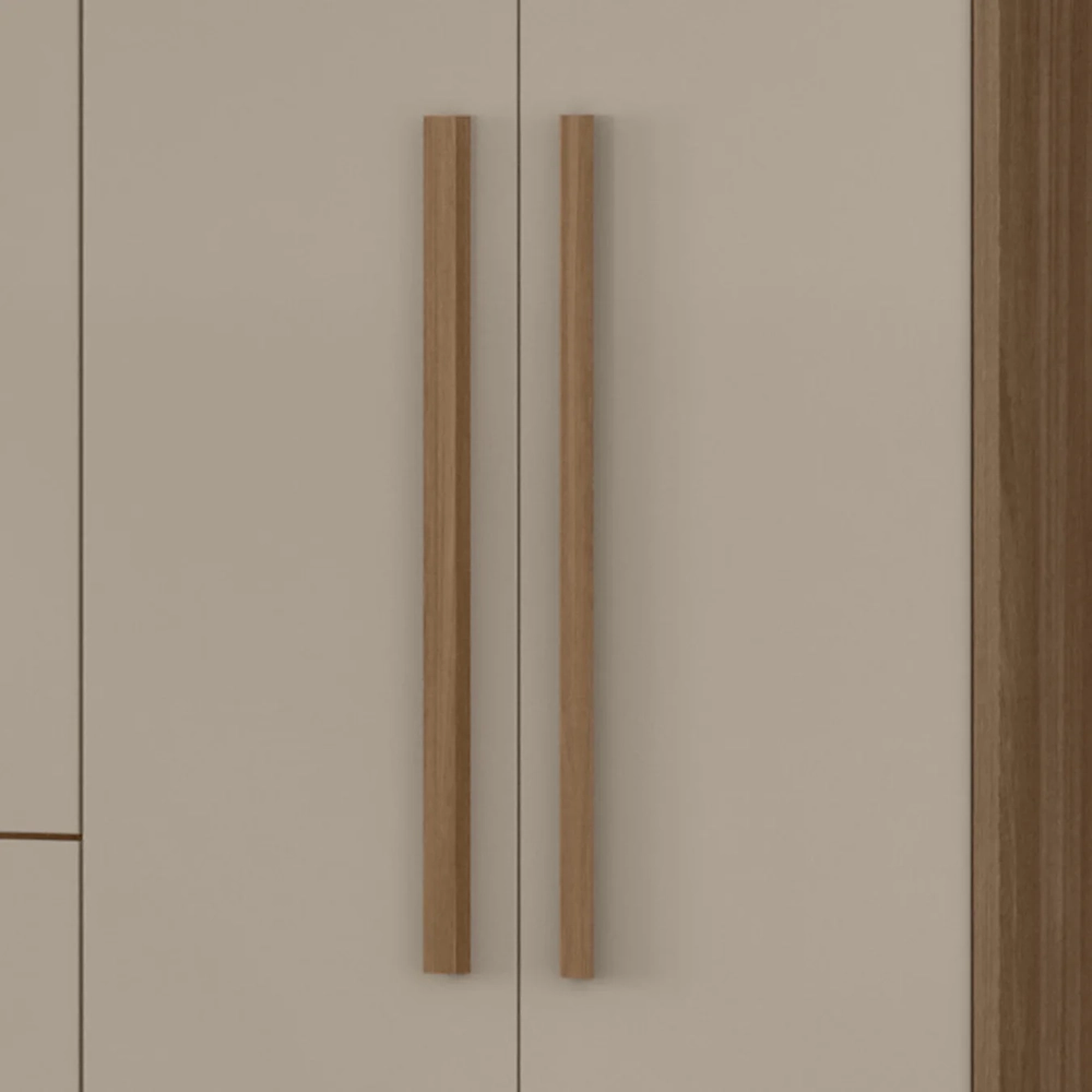 Guarda Roupa Casal 216cm 6 Portas Alabama Carvalho/Fendi Z17 - Mpozenato