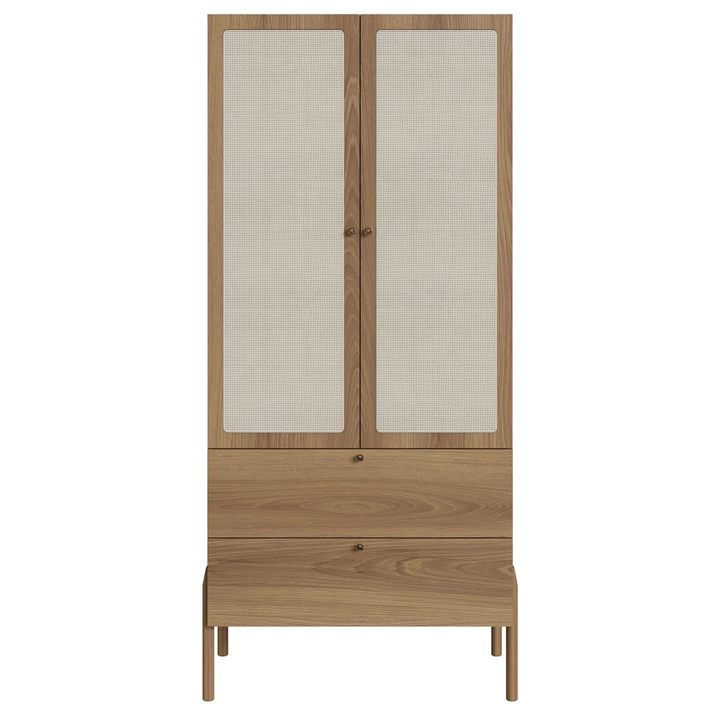 Guarda Roupa Solteiro 80cm Com 2 Portas Arlo Hanover A10 - Mpozenato