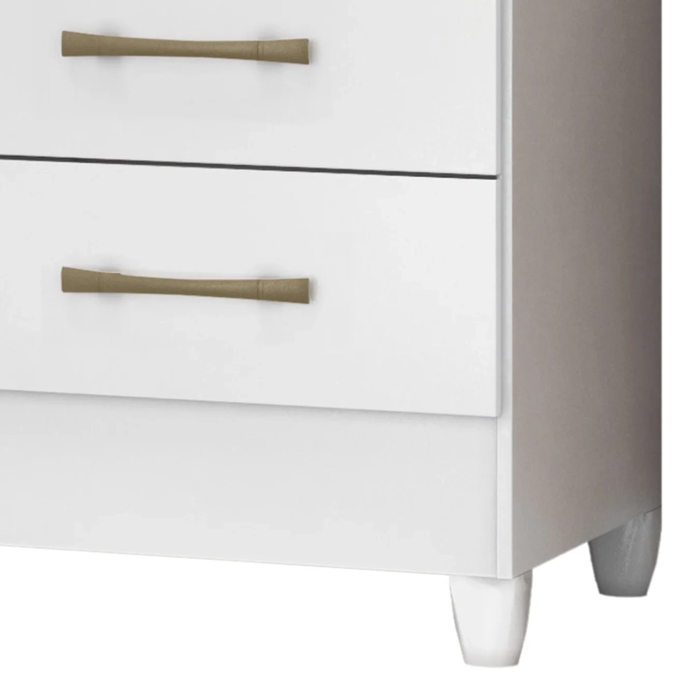 Guarda Roupa Solteiro 82cm 3 Portas Zeno Flex Branco Z17     - Mpozenato