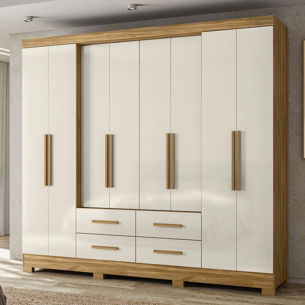 Guarda Roupa Casal 237cm 8 Portas Archi Freijó/Off Z17       - Mpozenato