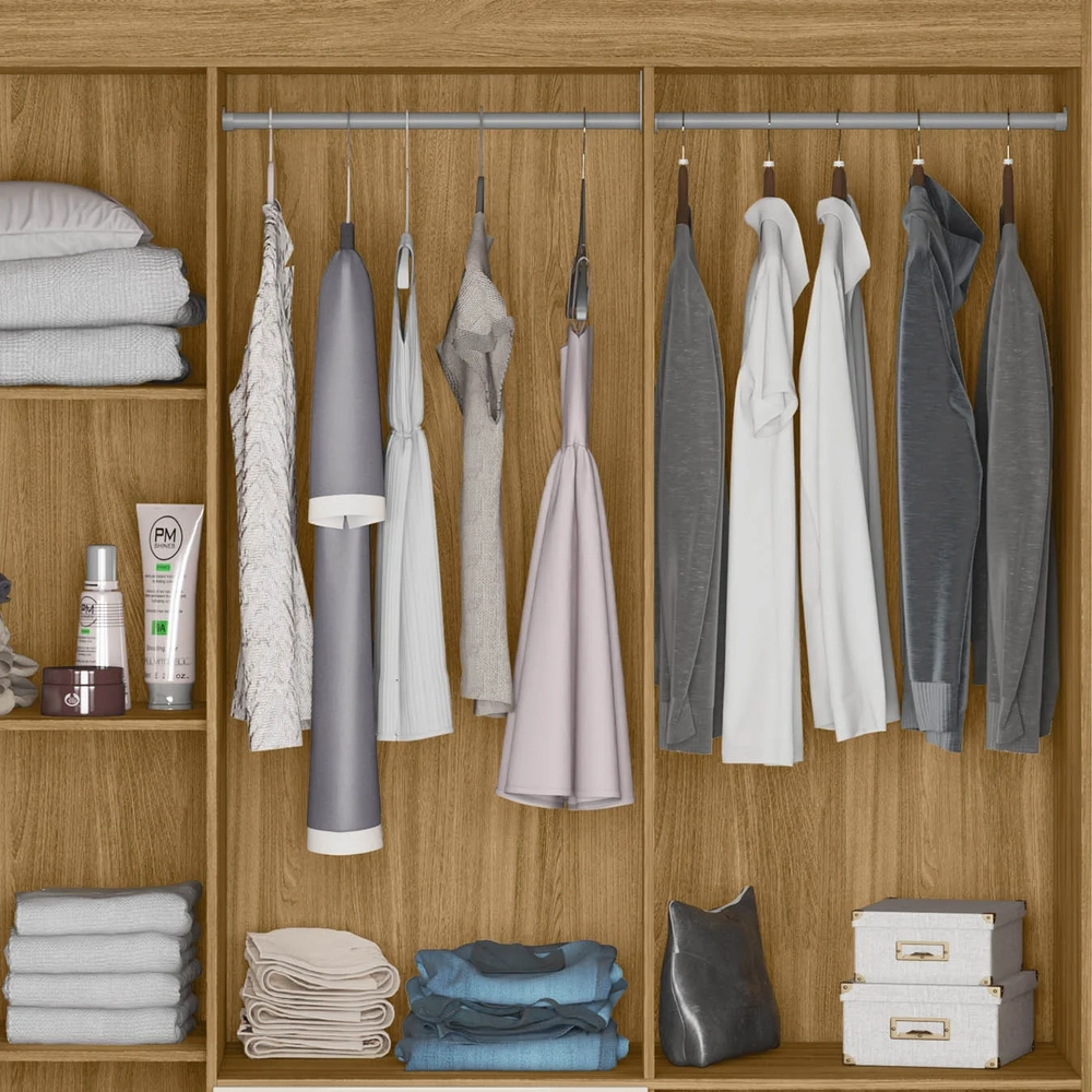 Guarda Roupa Casal 153cm 6 Portas Astra Freijó/Off Z17       - Mpozenato