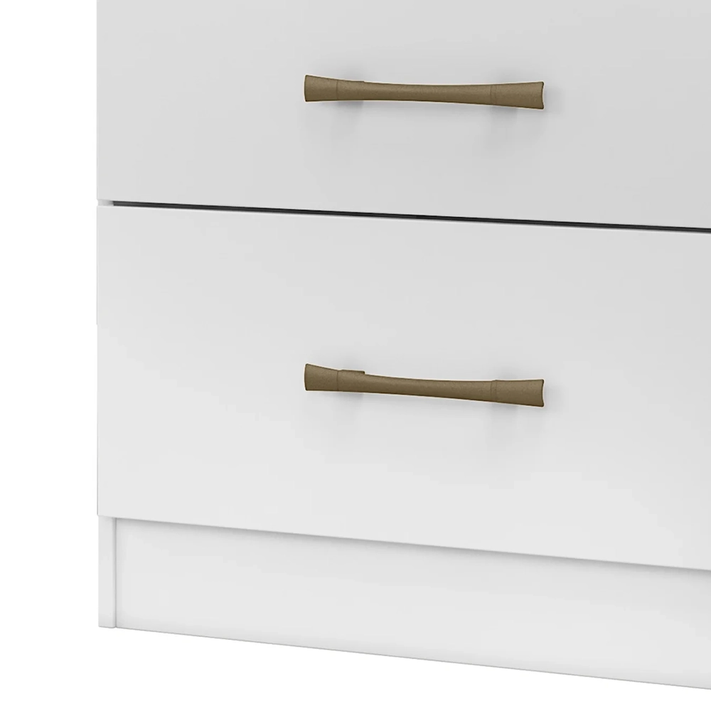 Cômoda Para Quarto 61cm Com 4 Gavetas Miriad Branco Z17      - Mpozenato