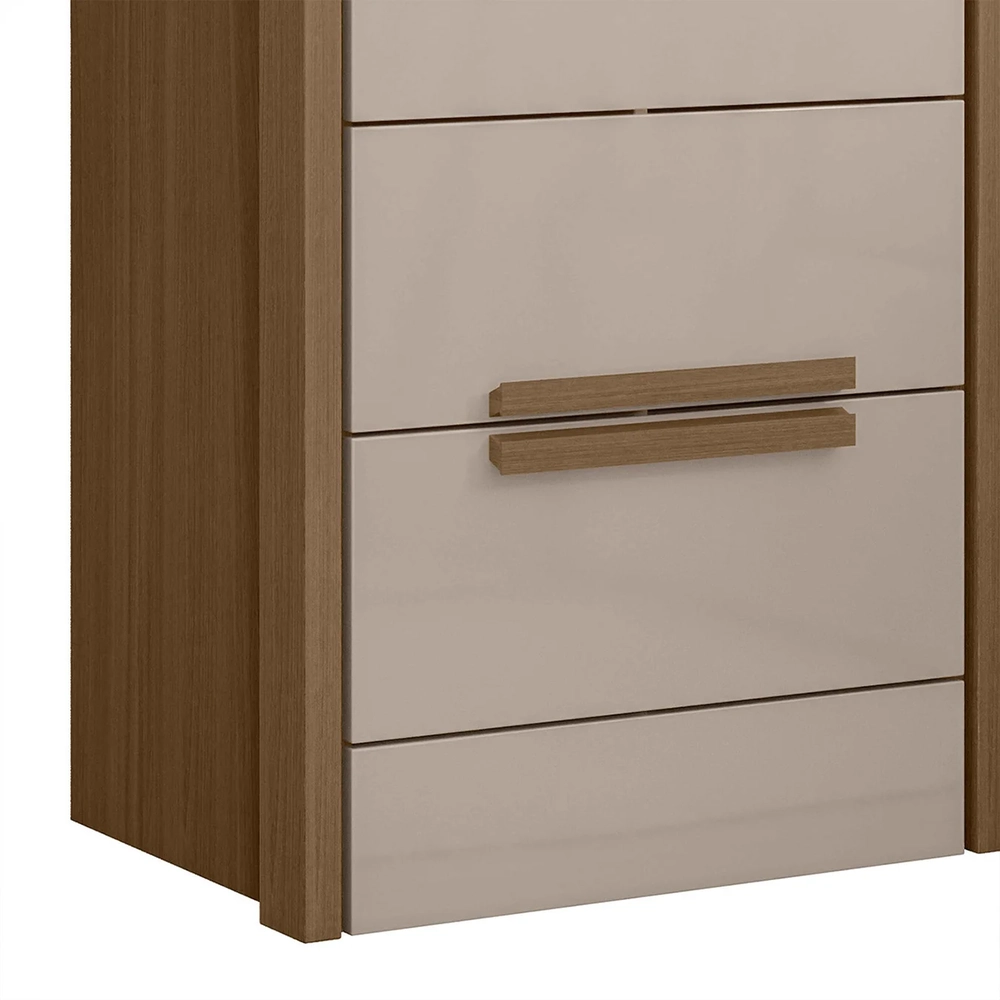 Mesa de Cabeceira 51cm 2 Gavetas Lara Carvalho/Fendi Z17     - Mpozenato