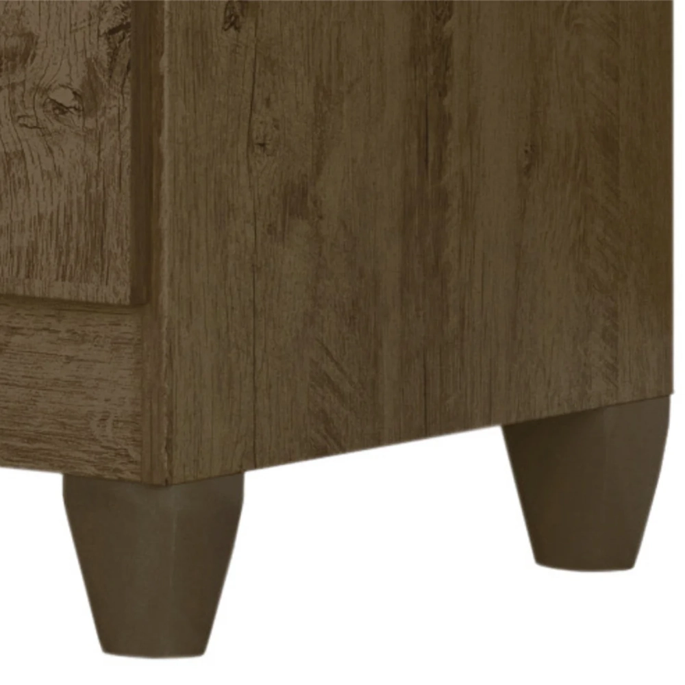 Armário Multiuso Lavanderia 55cm 2 Portas Staxx Castanho Wood Z17 - Mpozenato