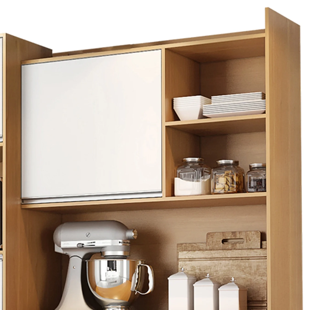 Armário de Cozinha Compacta 160cm 5 Portas Isabel Amêndoa/Branco - AJL Móveis